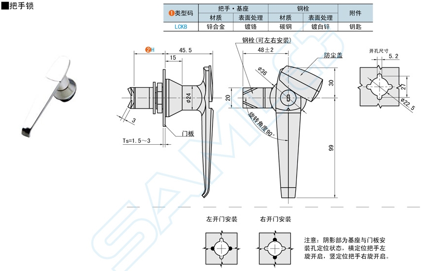 把手锁的内部结构
