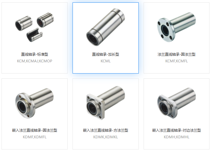 直线轴承型号,快速匹配,轴承型号